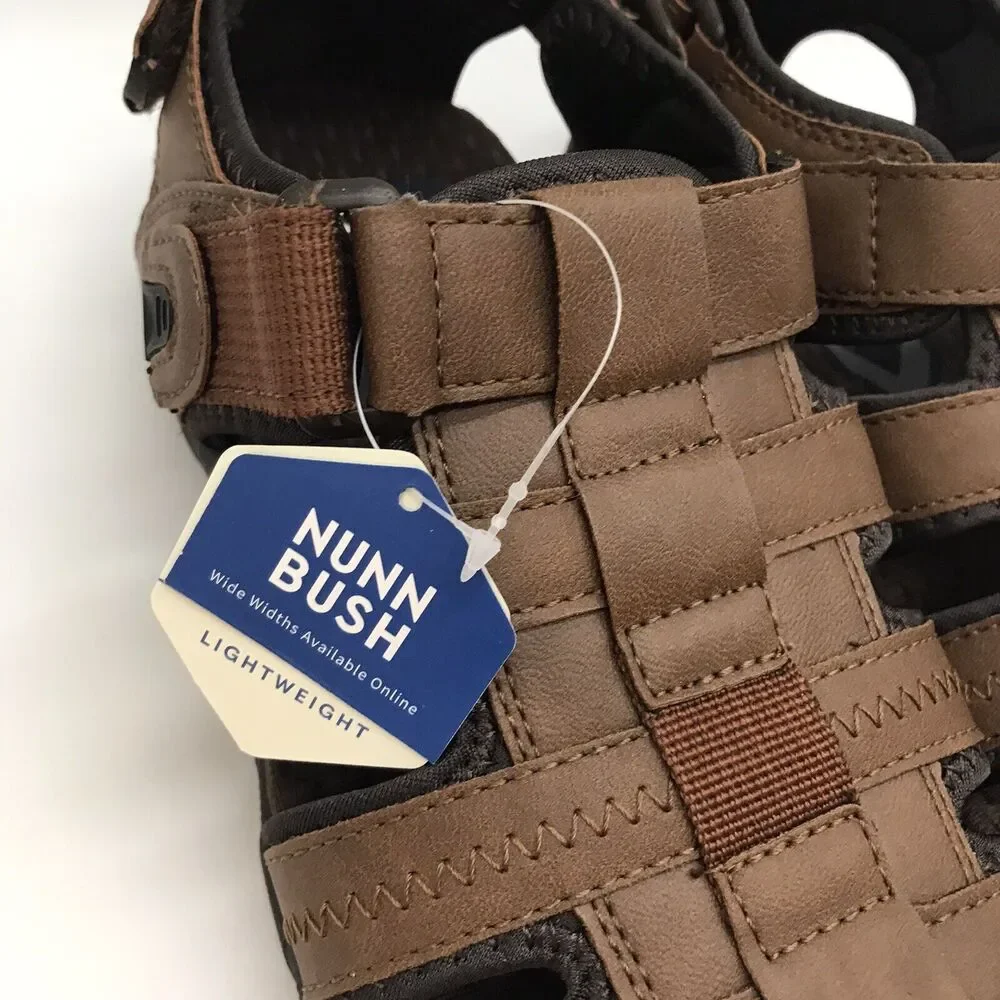 Nunn Bush Rio Bravo Fisherman Shoes Men’s 9M Brown Hook & Loop 84799-240 Sandals